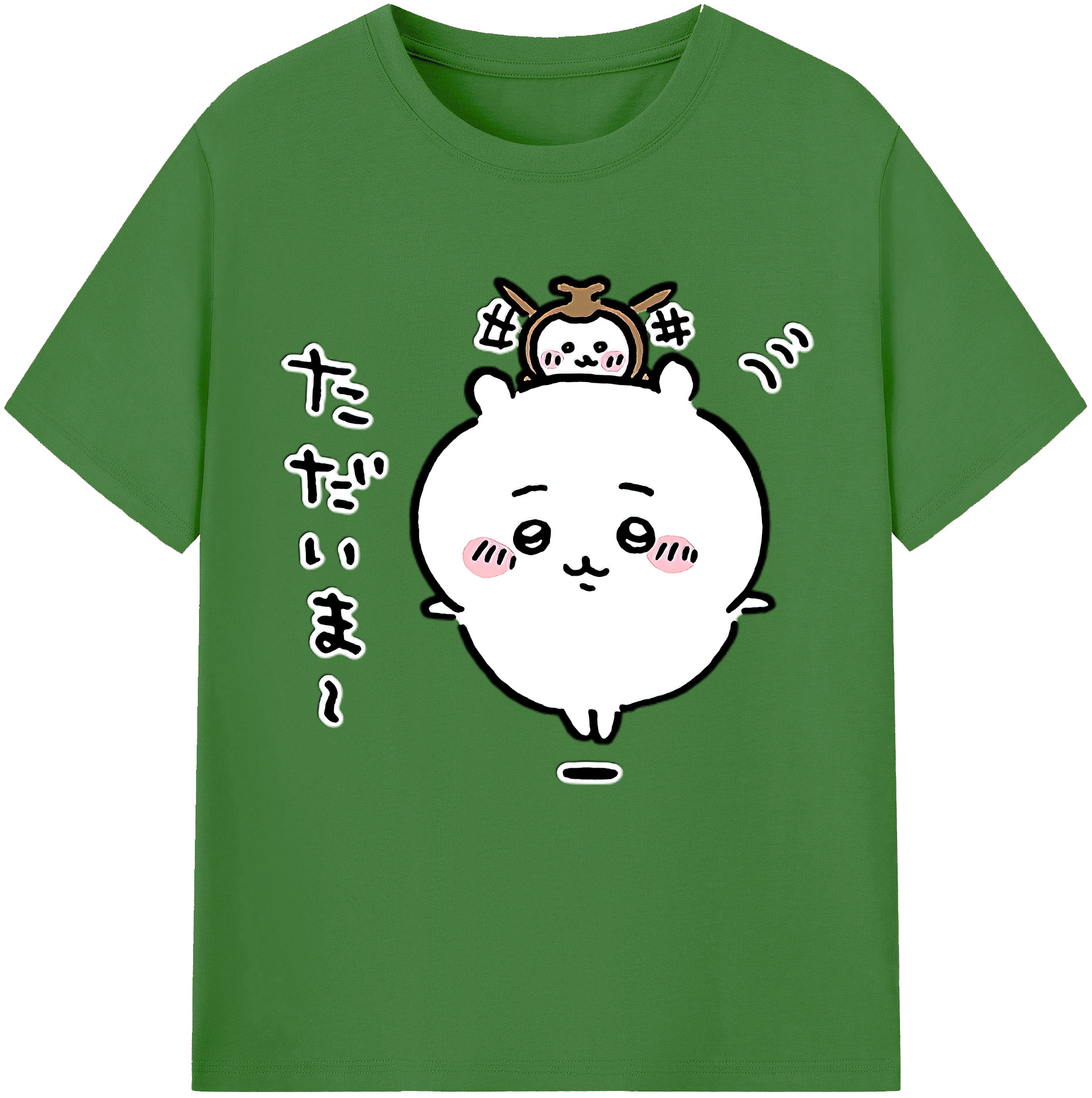 （画像用） ちいかわ ちいかわ Chii-kawa chiikawa レディースカジュアルプリントTシャツ（綿100％）